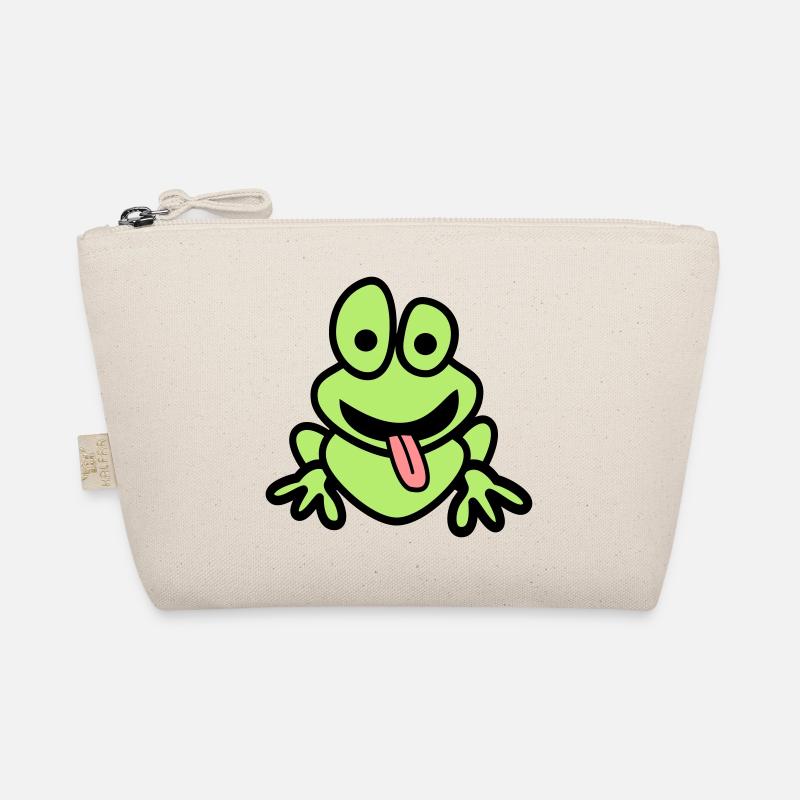 Frosch mit Zunge - Bio-Täschchen - Natur