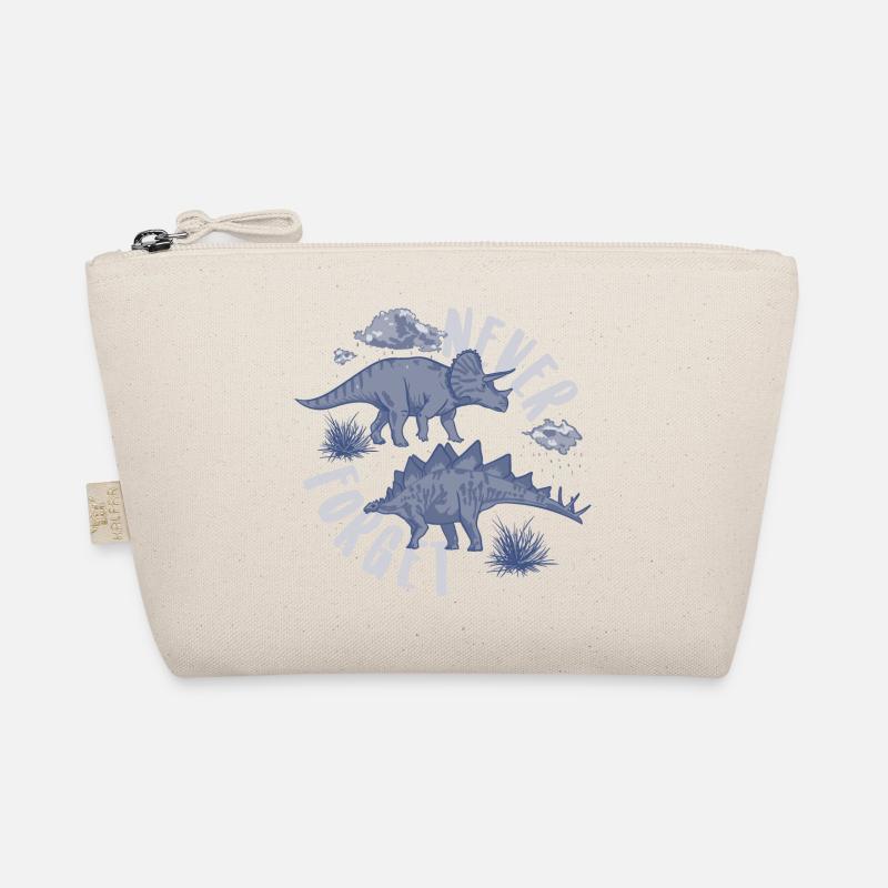 Never forget blau Bio-Täschchen