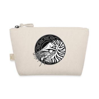 Keltischer Nautilus (Schwarz/Kreis) - Bio-Täschchen - Natur - Vorne