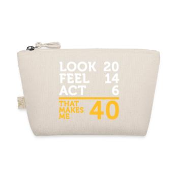 I Am 40 Years Old,But My Heart Is Still Young! - Organic Pouch - nature - Front