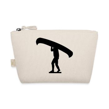 canoe kayak canoe barge paddle boat rowboat18 - Organic Pouch - nature - Front