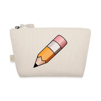 school schule lernen teacher lehrer pencil stift p - Bio-Täschchen - Natur - Vorne