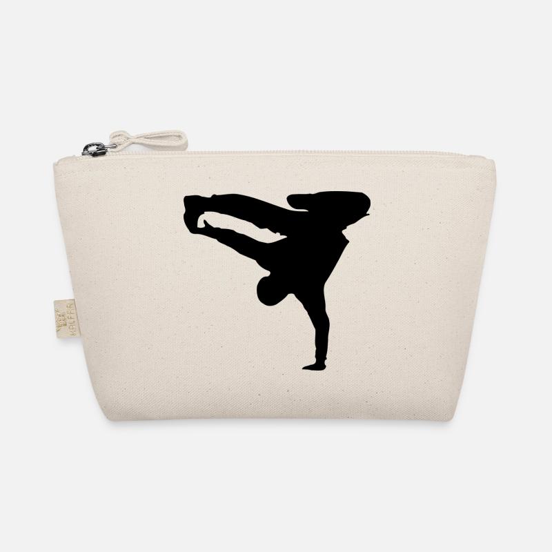 Breakdancer Silhouette - Bio-Täschchen - Natur