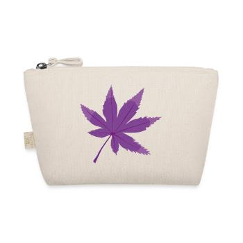 Lila Blatt - Herbstmotiv Geschenk - Bio-Täschchen - Natur - Vorne
