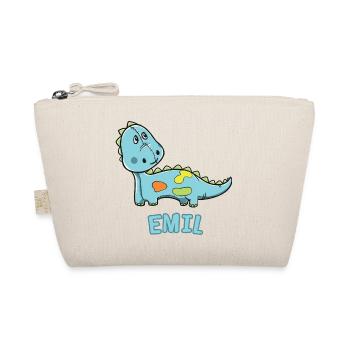 Dinosaur funny child Emil gift birthday - Organic Pouch - nature - Front