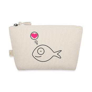 pink fish in love - Organic Pouch - nature - Front