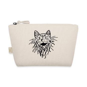 Getigerter Katzenkopf - Katze - Tiger - Kater - Bio-Täschchen - Natur - Vorne
