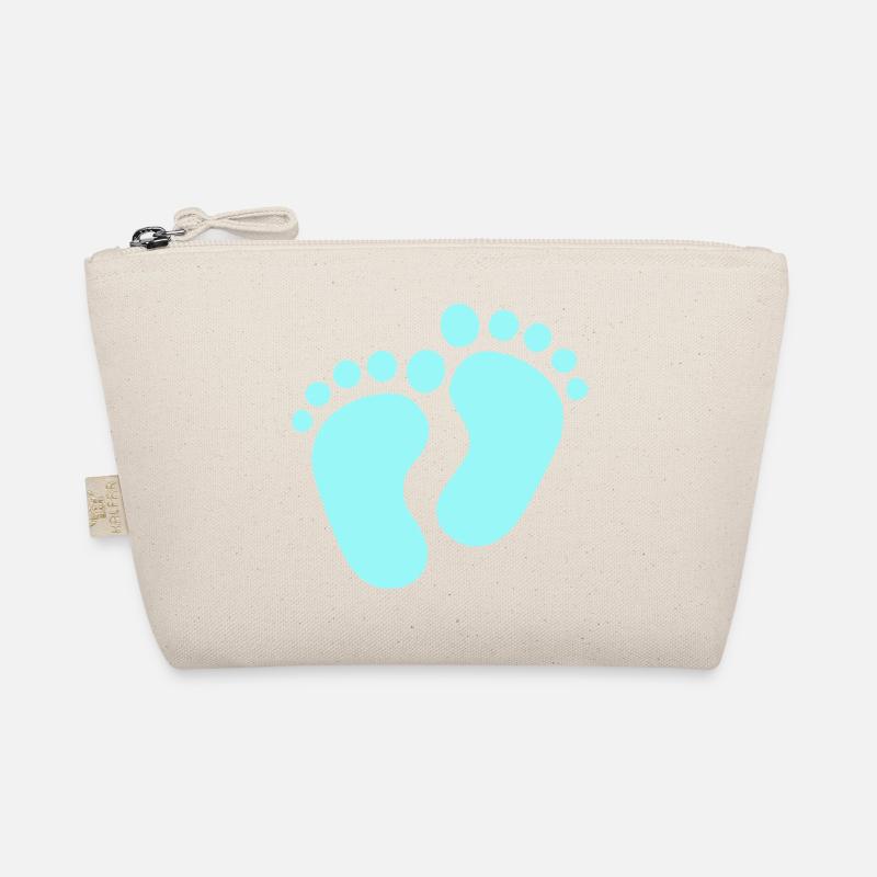 Empreintes de pas empreintes de pieds de bébé petits pieds bleus Trousse biologique