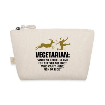 Vegetarians are weak people - Organic Pouch - nature - Front