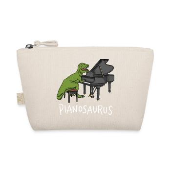 Pianosaurus Rex - Piano Playing Dinosaur - Organic Pouch - nature - Front