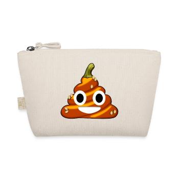 Poo pumpkin halloween poop - Organic Pouch - nature - Front