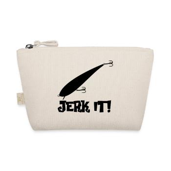 Jerkbait Angeln "Jerk it" schwarz - Bio-Täschchen - Natur - Vorne