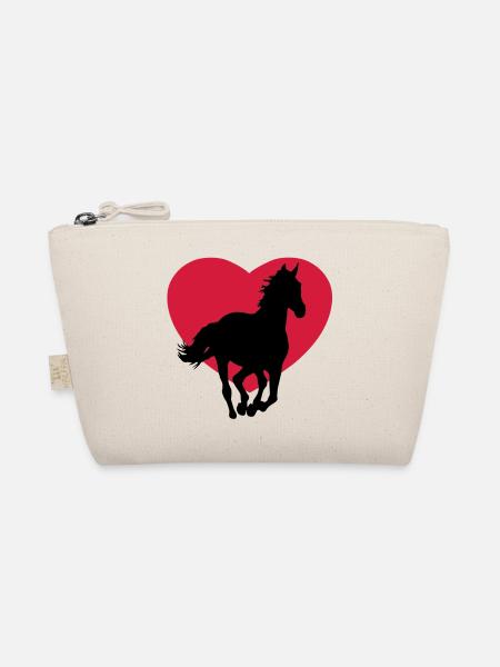 I love horses - J'adore les chevaux - Trousse biologique - nature - Devant