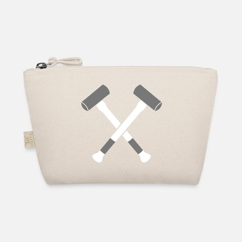 double sledgehammer hammers crossed Organic Pouch