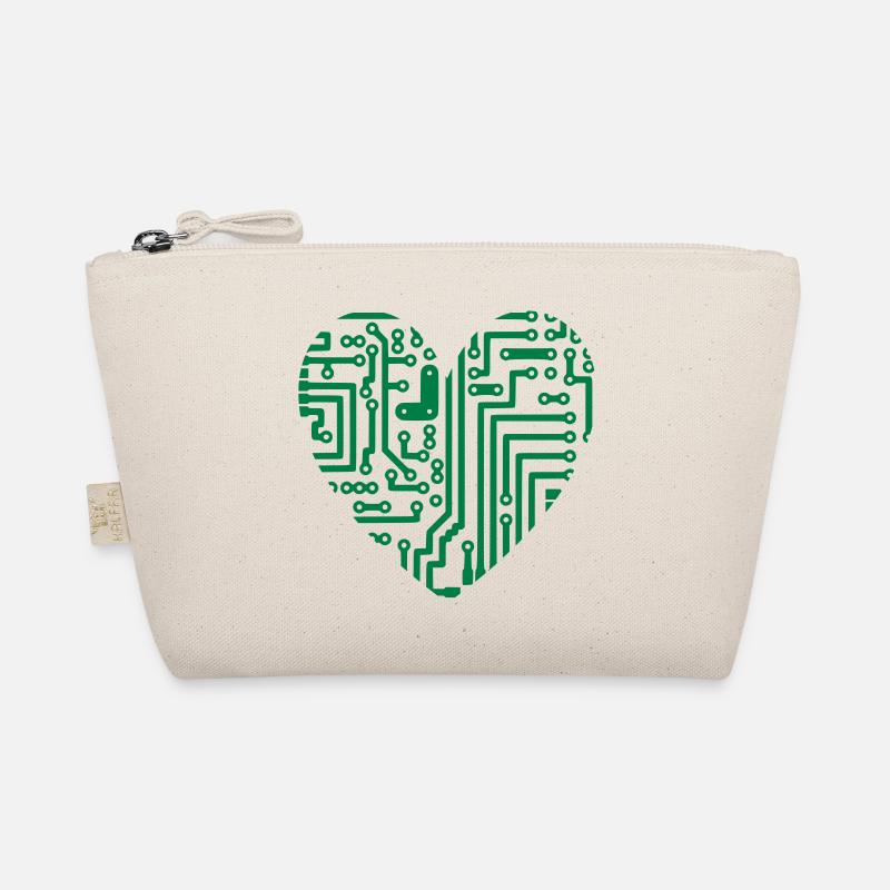 Computer Heart Organic Pouch