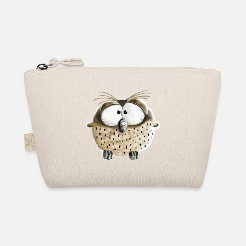 Witzige Eule I Kauz I Vogel I Comic Geschenk Bio-Täschchen