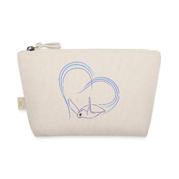 Glowing Sea Turtle Heart Line - Organic Pouch - nature - Front