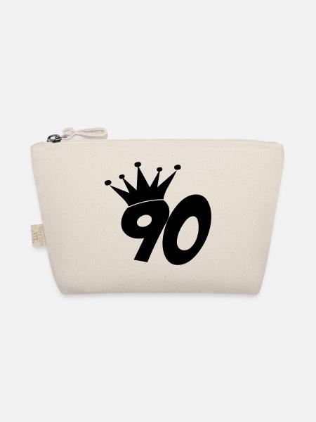 90 / geburtstag / Sport / birthday / neunzig - Bio-Täschchen - Natur - Vorne