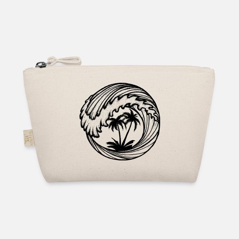 Palm trees in wave Organic Pouch