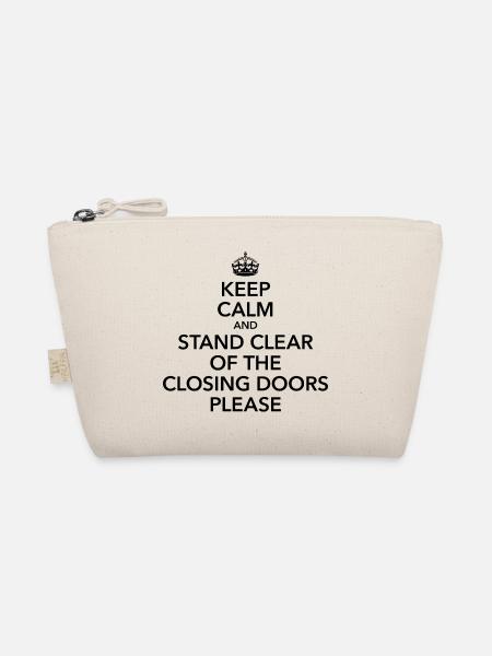 keep calm stand clear of the closing doors NYC - Bio-Täschchen - Natur - Vorne