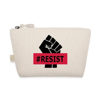 Hashtag Resist - Raised Fist - Black Power - Organic Pouch - nature - Front