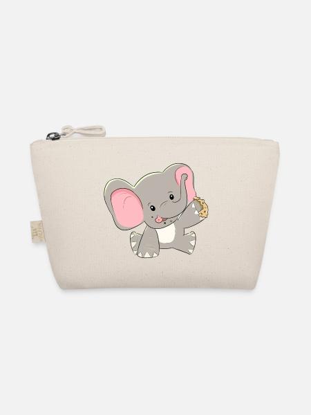 Elefant Elefanten Baby Kinder Zoo Zootiere Kekse - Bio-Täschchen - Natur
