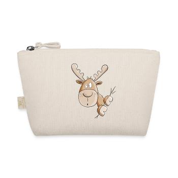 Funny Moose I Moose I Deer - Organic Pouch - nature - Front