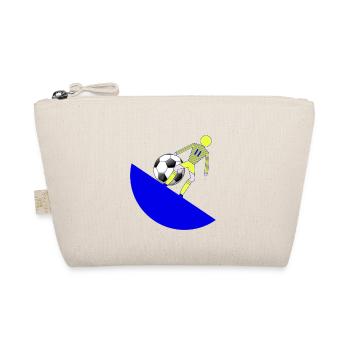 Soccer Kick on Blue Crescent - Organic Pouch - nature - Front