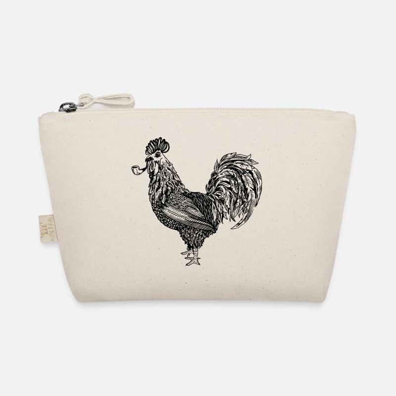 Rooster with pipe Organic Pouch