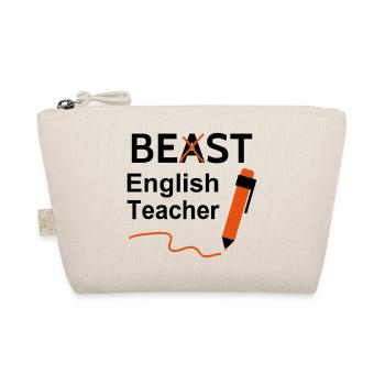 Funny Beast Best English Teacher - Organic Pouch - nature - Front