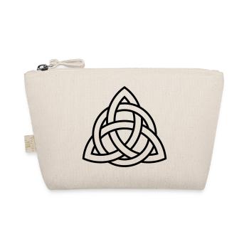 Keltisches Triqueta oder Triquetra-Symbol WEISS - Bio-Täschchen - Natur - Vorne