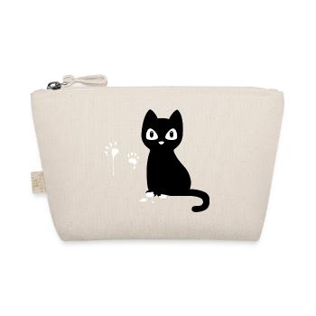 Katze mit farbigen Pfoten - Bio-Täschchen - Natur - Vorne