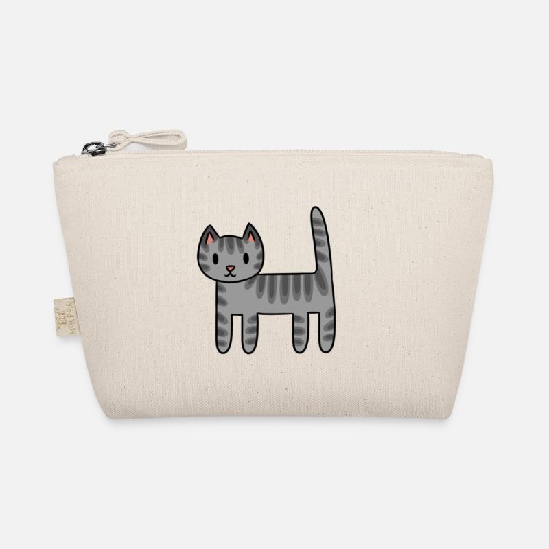 Grey Tabby Cat Organic Pouch