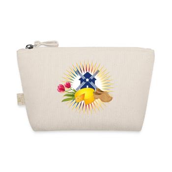 Windmühle mit Tulpen ,Clogs und holländischen Käse - Bio-Täschchen - Natur - Vorne