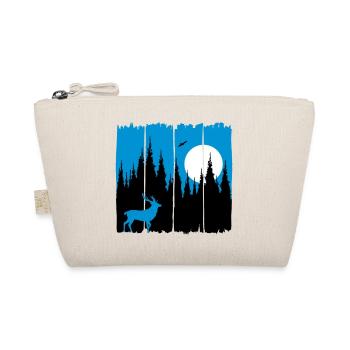 Deer in front of the moon / sun forest dwellers forest roebuck - Organic Pouch - nature - Front