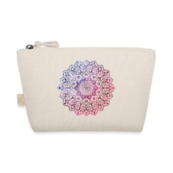 Mandala - purple - blue - Organic Pouch - nature - Front