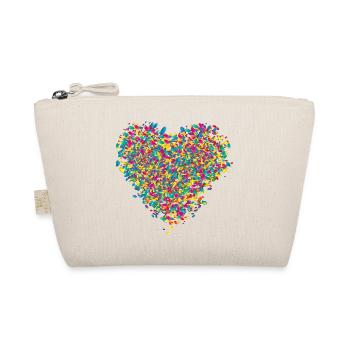 coloré confettis vives coeur - Trousse biologique - nature - Devant