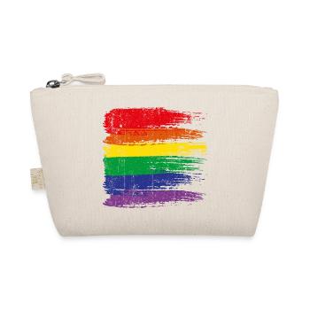 Rainbow Brushstroke Pride - Organic Pouch - nature - Front