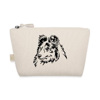 Sheltie Head - Organic Pouch - nature - Front