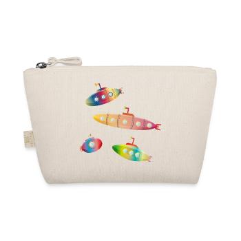 four enchanting colorful submarines with portholes - Organic Pouch - nature - Front