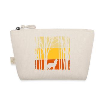 Sunset with wolf in the forest Wolves Nature - Organic Pouch - nature - Front