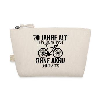 70 Jahre alt und immer noch ohne Akku unterwegs - Bio-Täschchen - Natur - Vorne