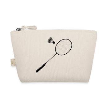 Badminton badminton with badminton racket - Organic Pouch - nature - Front