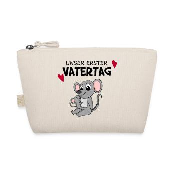 Vatertag Geschenk - Unser erster Vatertag - Bio-Täschchen - Natur - Vorne