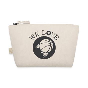we love basketball streetballfriends icon logo - Organic Pouch - nature - Front