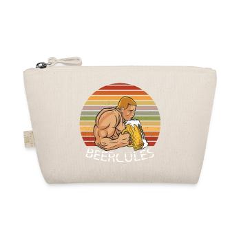Beercules drinking beer vintage funny design - Organic Pouch - nature - Front
