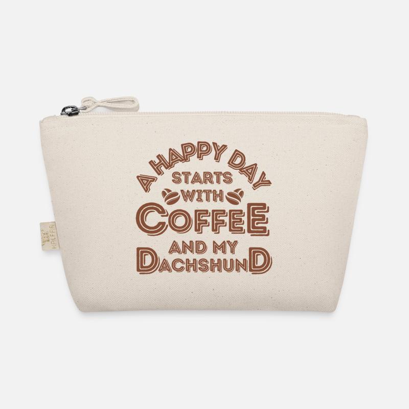 Dackel Kaffee Hund Cafe Bio-Täschchen