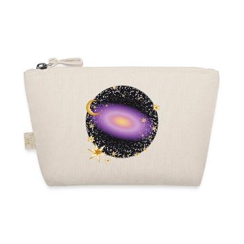 bright purple galaxy with moon and stars - Organic Pouch - nature - Front