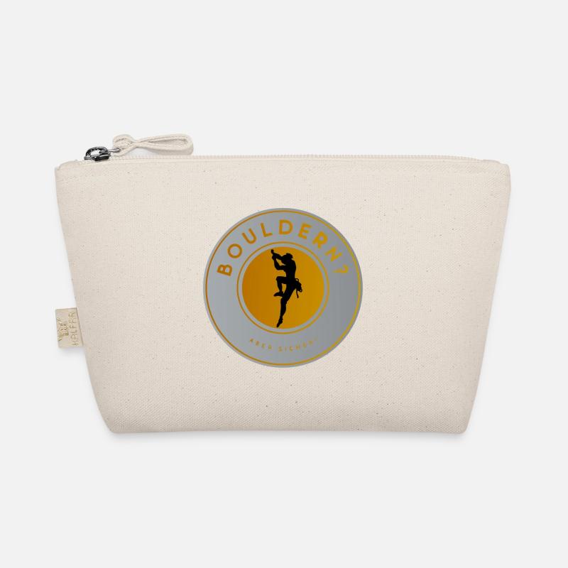 Bouldern: Kletter-Silhouette, Boulder-Queen - Bio-Täschchen - Natur