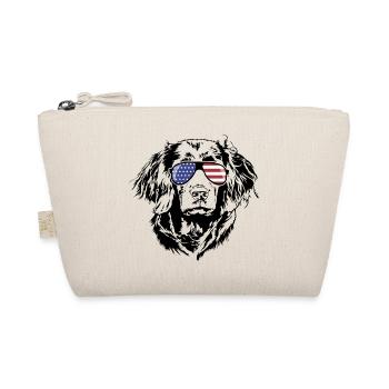 GERMAN QUAIL DOG America Flag Wilsigns - Organic Pouch - nature - Front